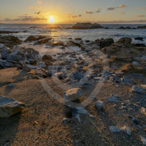 Sunset over Bird Rock, Monterey, California - Nature Stock Photo Agency